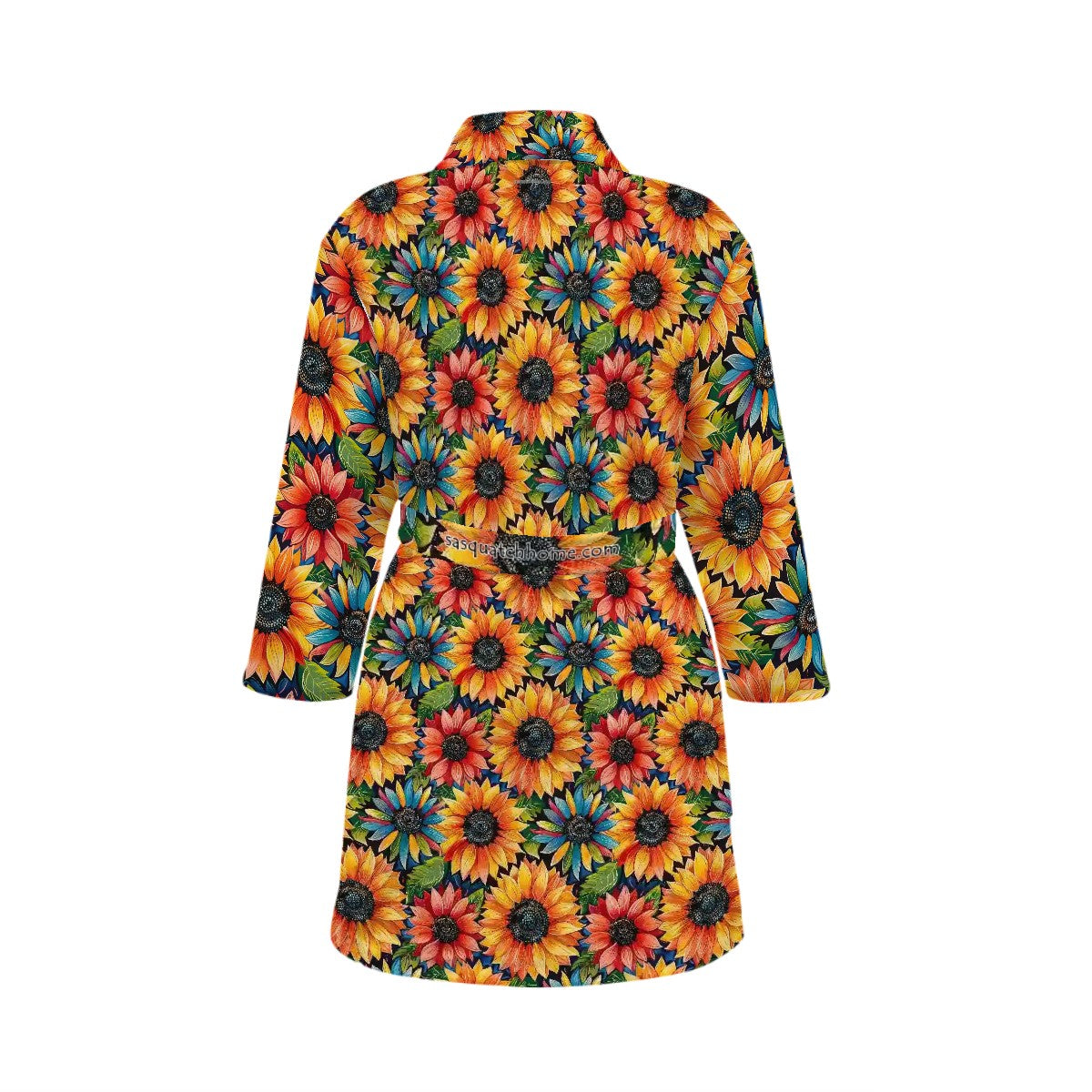 Sunflower Design, Women’s Bath Robe 33.5” Long