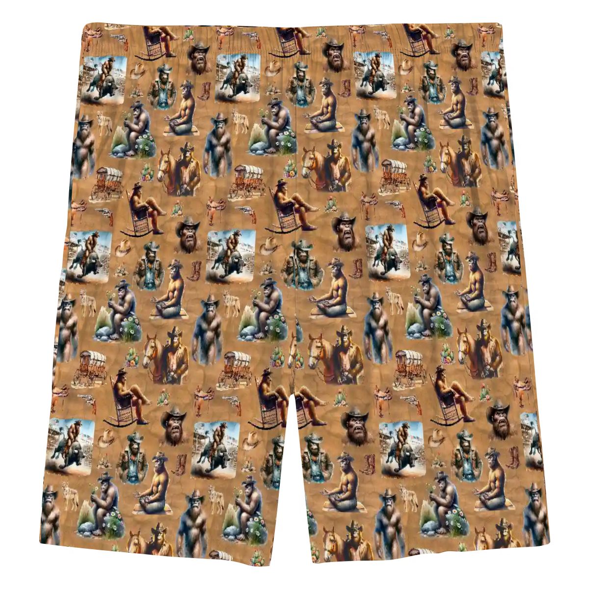 10 Bigfoot / Sasquatch Designs, Men’s Polyester, pocketed, pajama Shorts