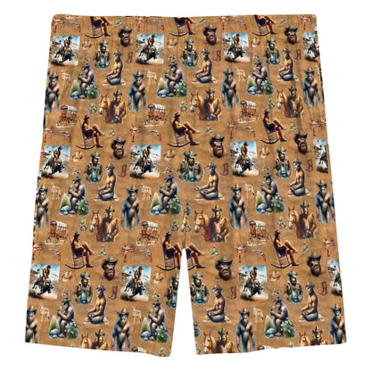 10 Bigfoot / Sasquatch Designs, Men’s Polyester, pocketed, pajama Shorts
