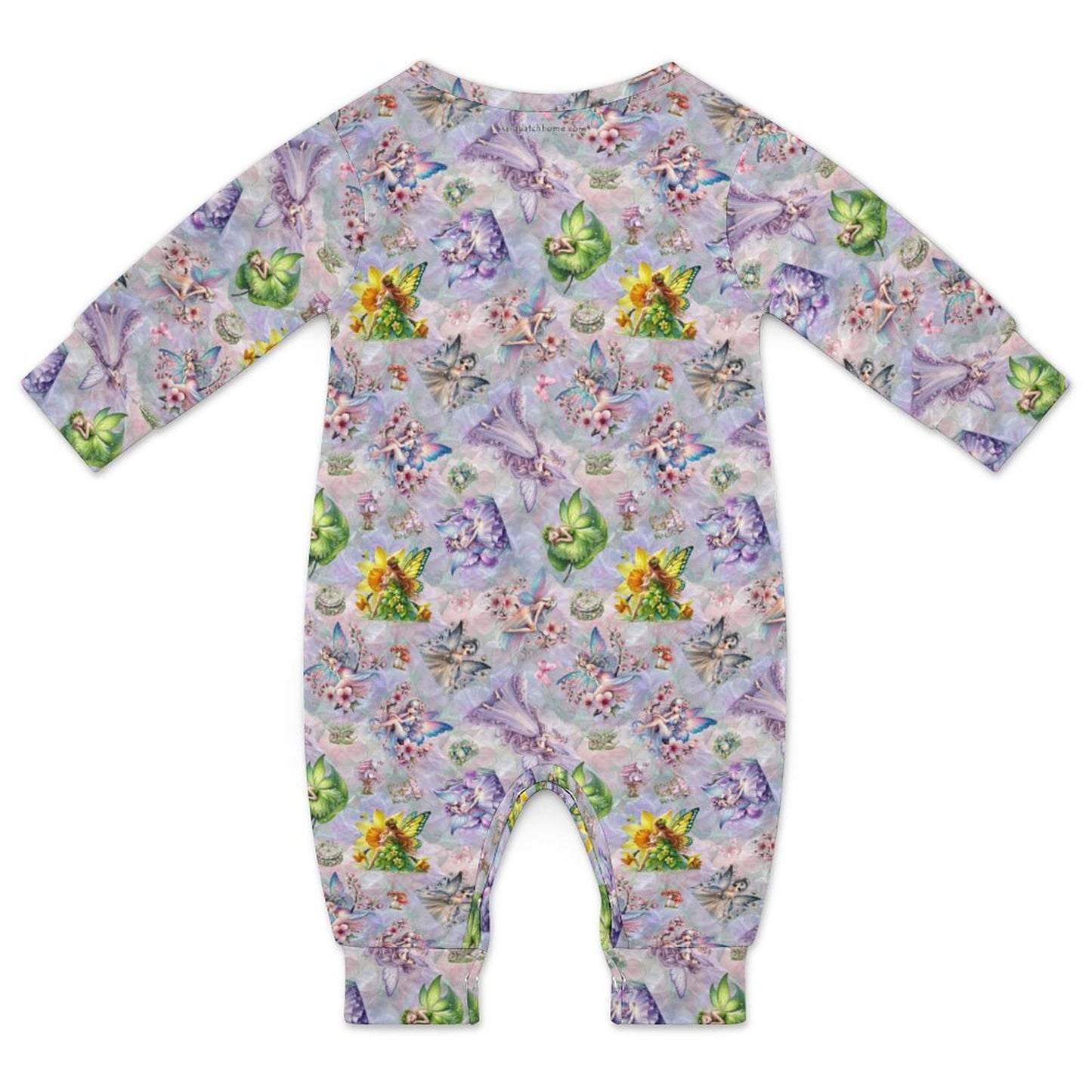 6 Fairy Designs, Long Sleeve Baby / Toddler Romper, Faux Cotton