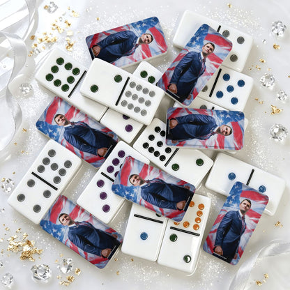 Charlie Kirk Double 12 Mexican Train Dominoes Set