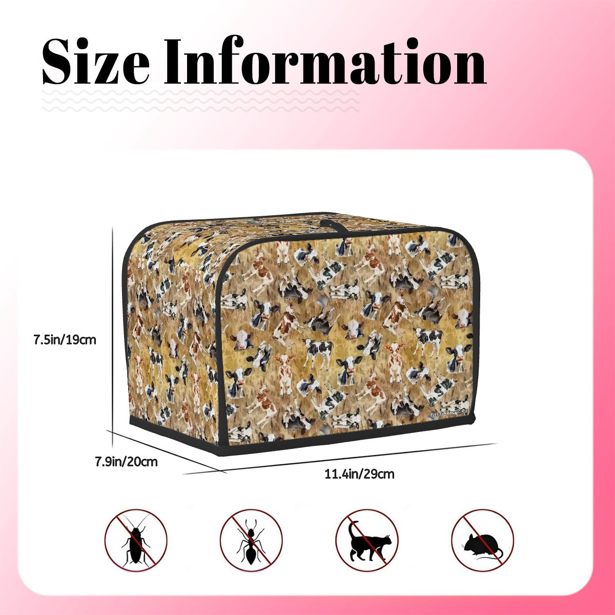 10 Animal Designs, 2 Slice Toaster Cover