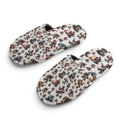 20 Bigfoot Sasquatch Designs, Children's Cotton Flannel Slippers