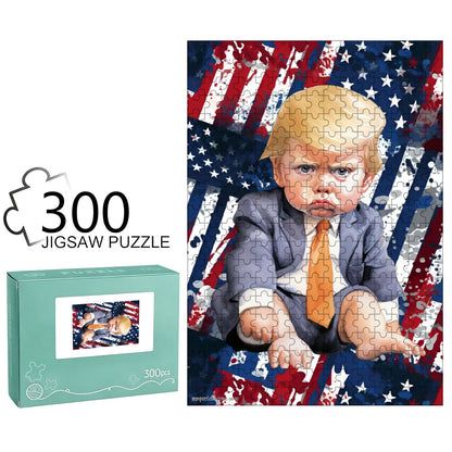 Baby Donald Trump 300pcs Wooden Vertical Jigsaw Puzzle