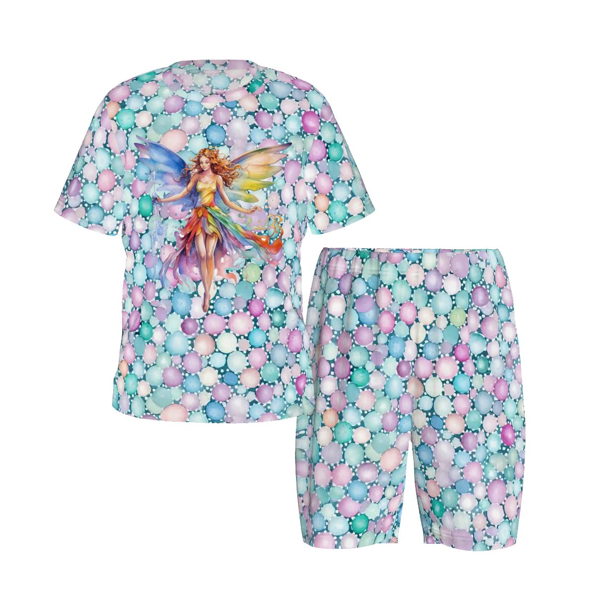 Rainbow Fairy, Children’s 2 Piece Short Pajama Set