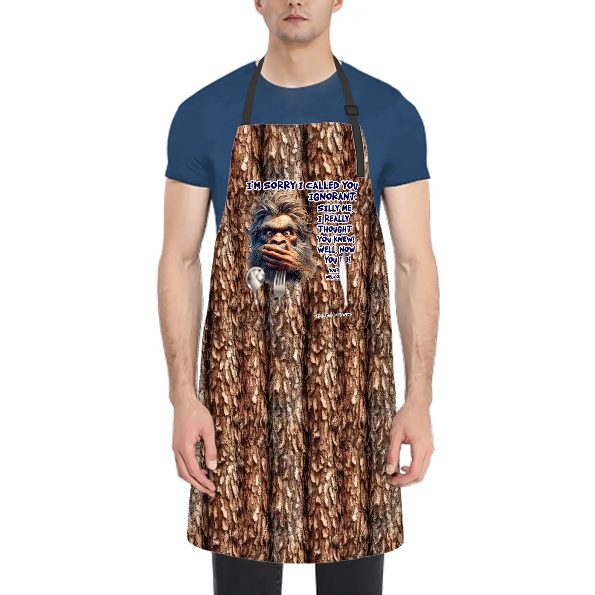 Bigfoot "I'm sorry I called you Ignorant" - Waterproof Apron with Pockets, grilling