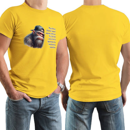 "My Silence Doesn't Mean..." Bigfoot, Sasquatch Short Sleeve T-shirt