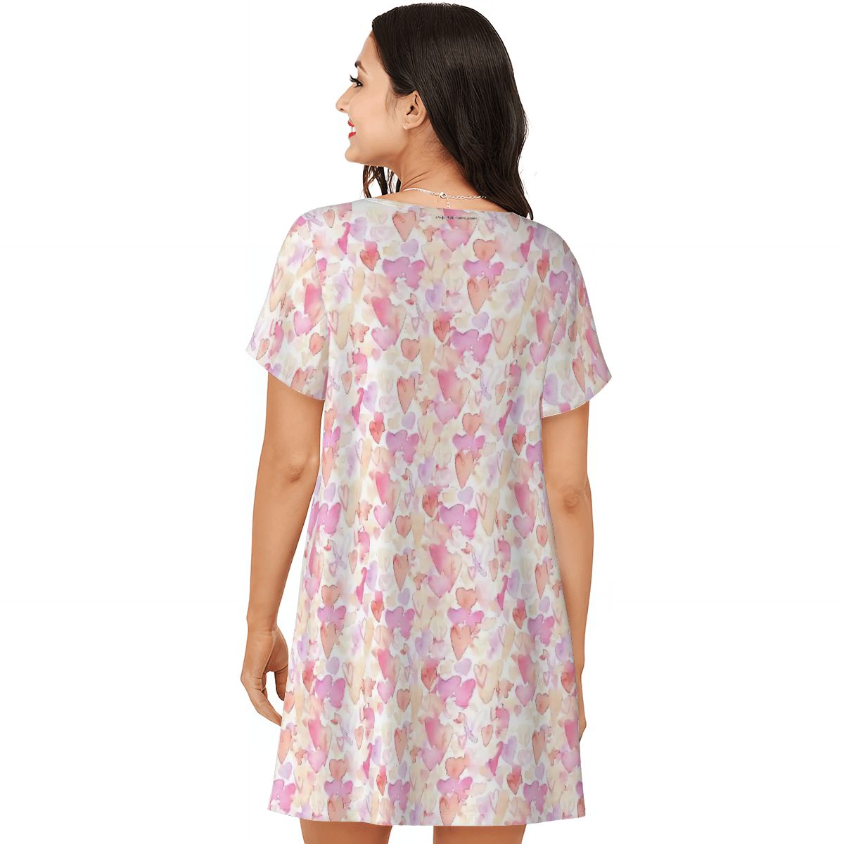 Dragons Themed, Women’s Loose Fit Short Sleeve Night Gown