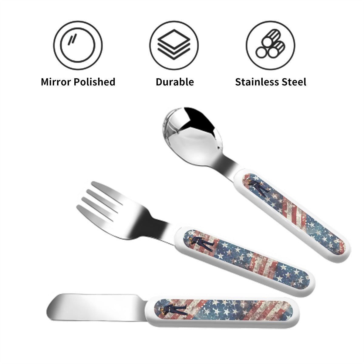 Kids Cutlery Set Straight Handle