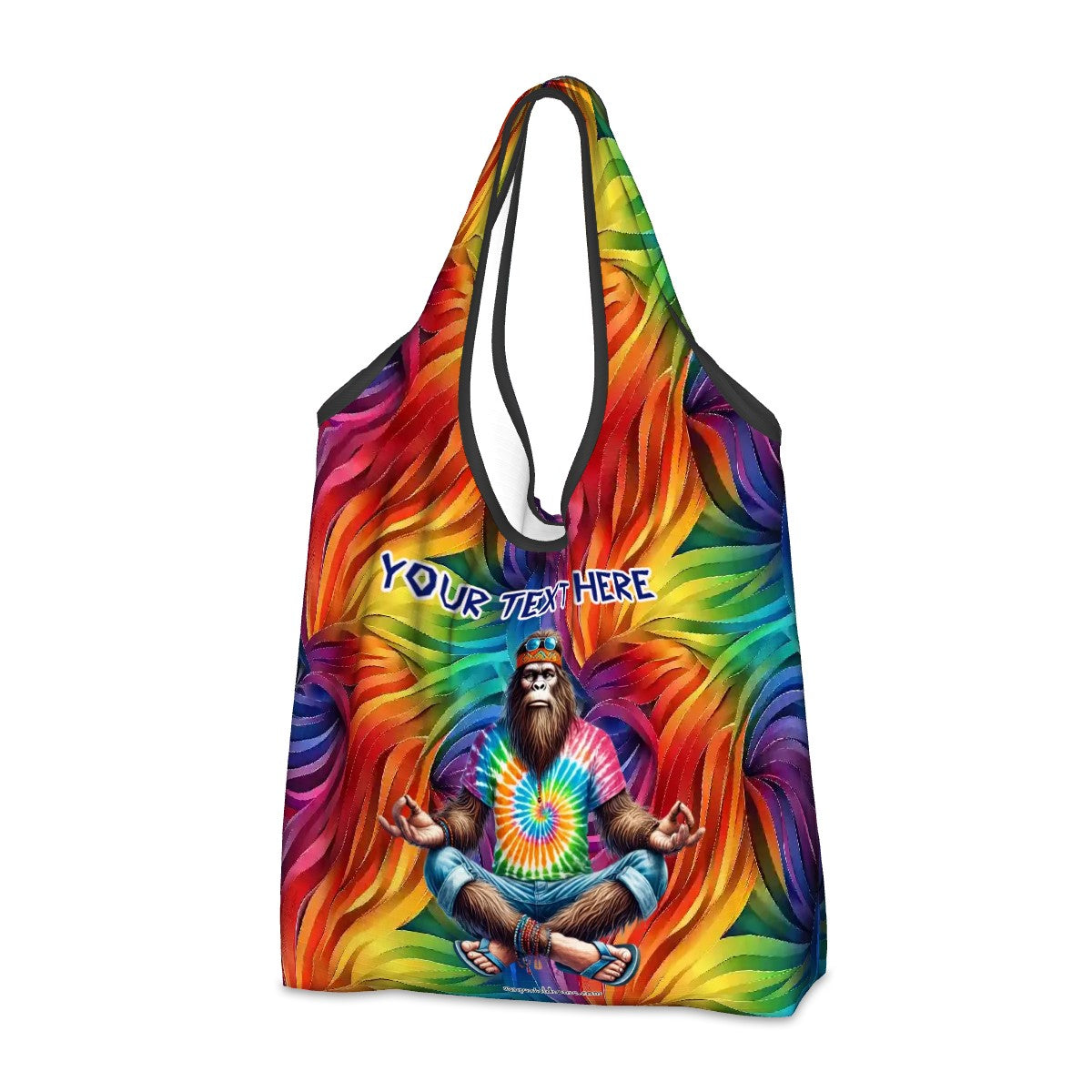 Hippie Sasquatch / Bigfoot, Reusable Folding Bag