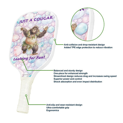 "Just A Cougar,." Pickleball Paddle