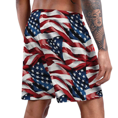 Charlie Kirk Memorial, Men’s Polyester, pocketed, pajama Shorts