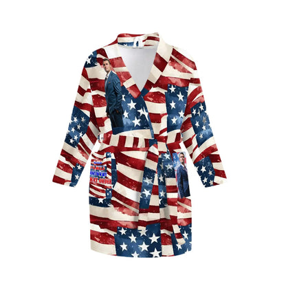 Charlie Kirk Memorial Women’s Bath Robe 33.5” Long