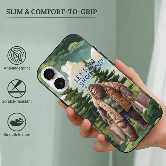 Bigfoot / Sasquatch "let's go shopping", iPhone 17 TPU Black Phone Case