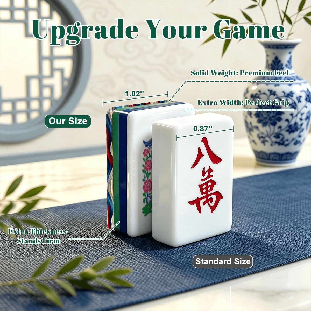 Donald and Melania Trump Chinoiserie Chic American Mahjong Tiles