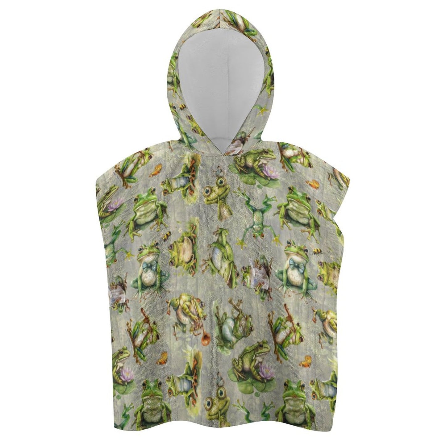 10 Animal Designs - Hooded Terry Cloth Pullover Towel for Kids, Children