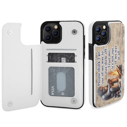 iPhone 12 Series cell phone, mobile phone flip case wallet "People think I.."