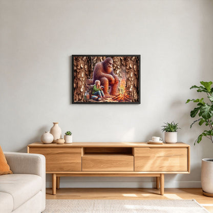 Sasquatch & Girl by Fier 300pcs Horizontal Wooden Jigsaw Puzzles