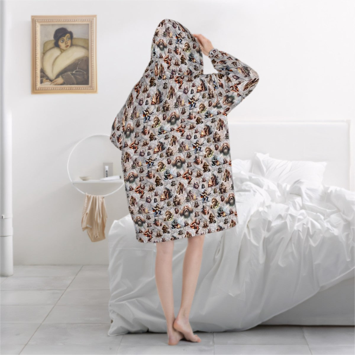 Adult Blanket Hoodie - Bigfoot, Sasquatch hoodie, hoodie