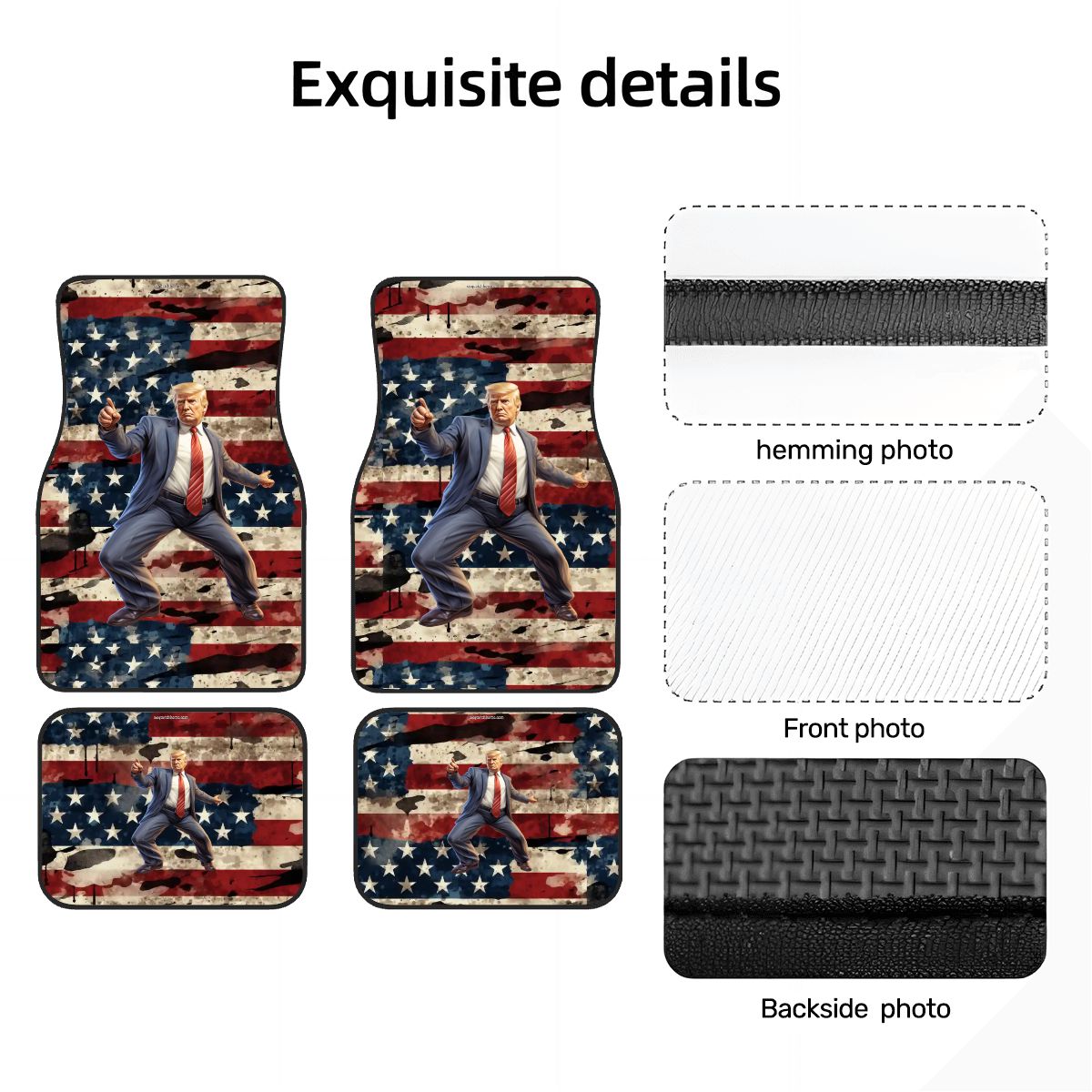 Donald Trump Dancing, 4 Piece Auto Floor Mats