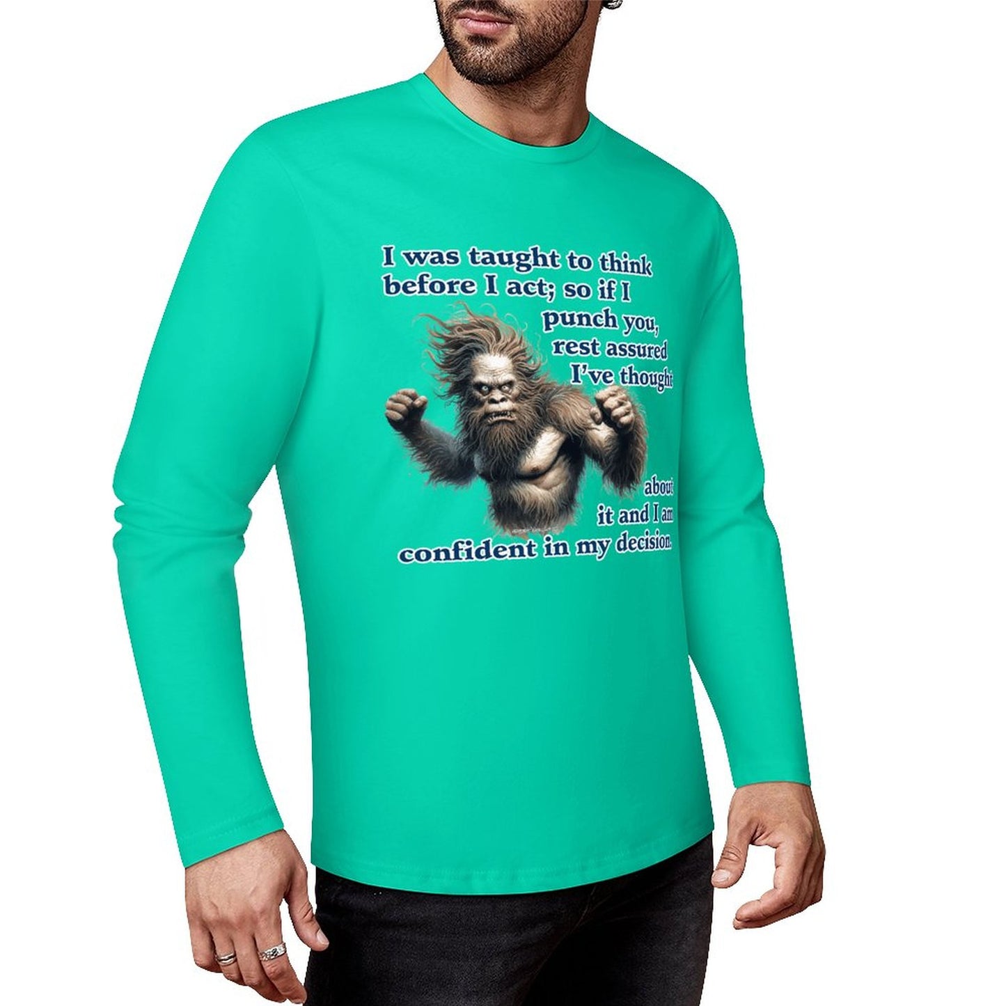 Bigfoot - Sasquatch Cotton Unisex Long Sleeve T-shirt