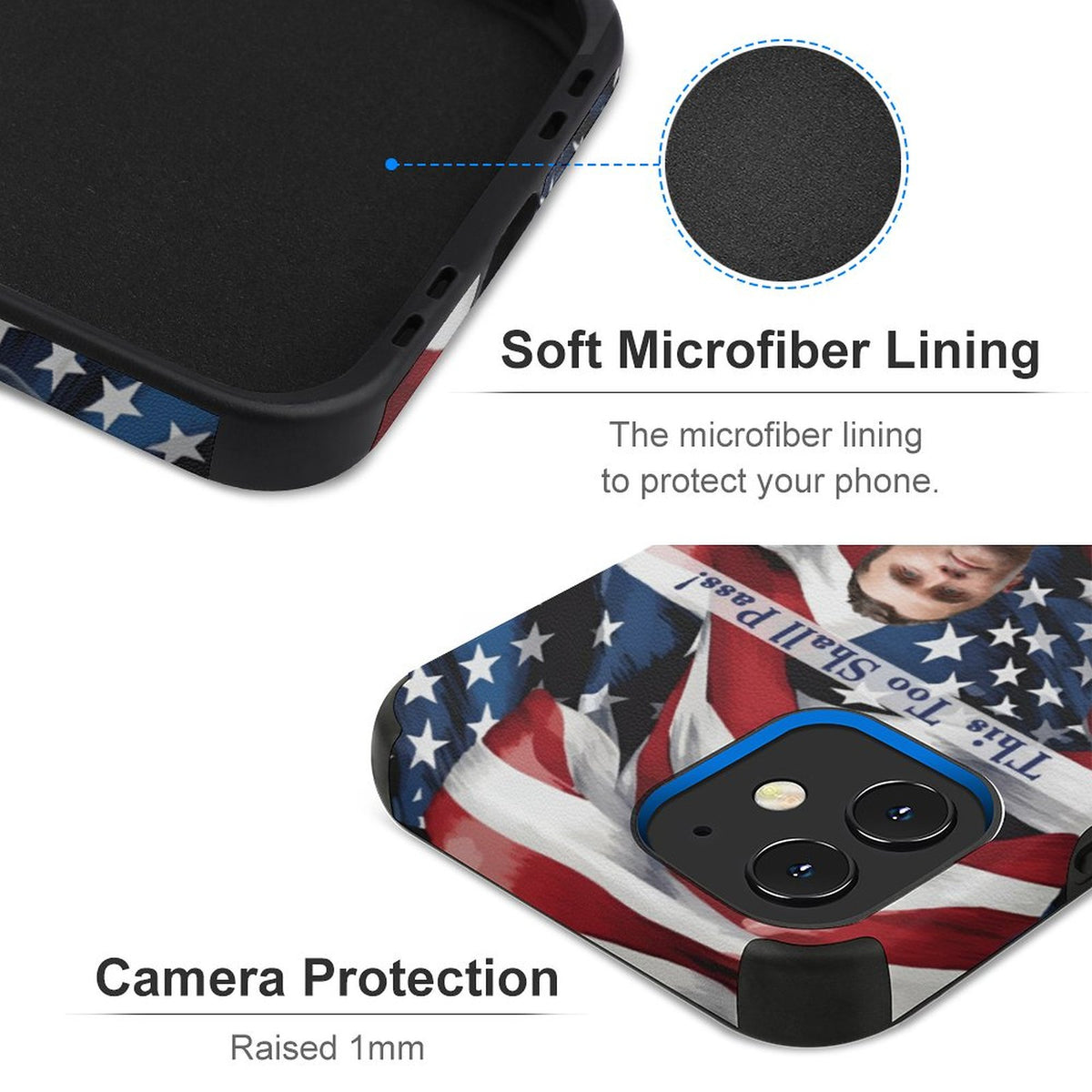 Charlie Kirk Memorial, Microfiber Phone Cases iPhone 12