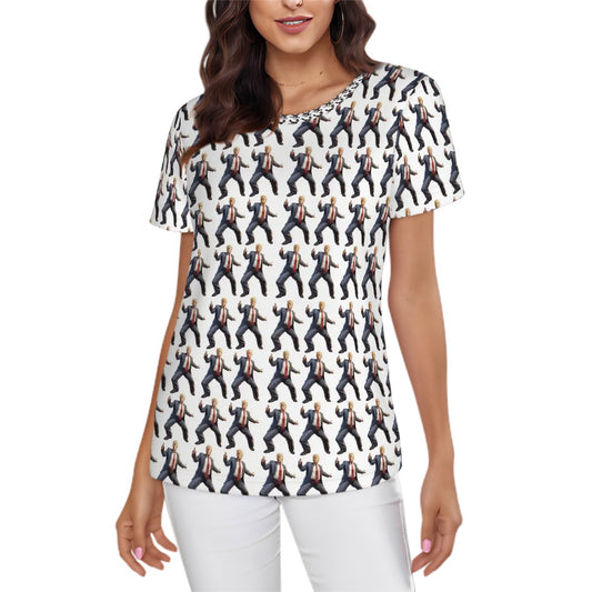 Donald Trump, MAGA, Designs (15) Women’s Polyester Short Sleeve T-Shirt