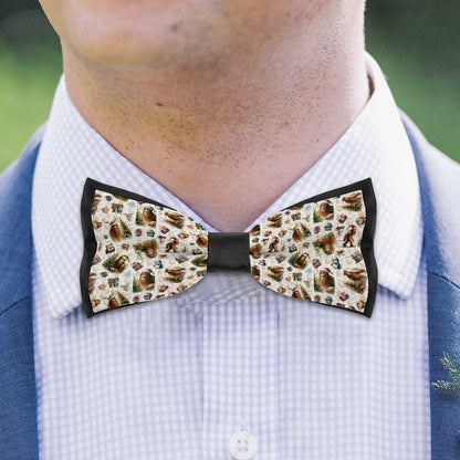 Sasquatch, Bigfoot Christmas, Polyester BowTie