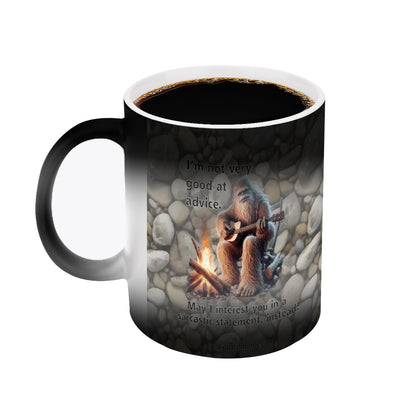 Sarcastic Sasquatch, "Not Good Advice " Color Changing 11oz MugColor Changing 11oz Mug, Coffee Cup