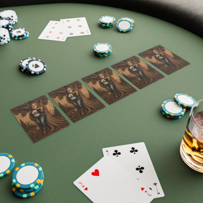 Bigfoot Sasquatch Kissy Face Playing Cards