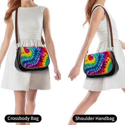 19 Tie Dye Designs, Leather Shoulder Bag / Purse