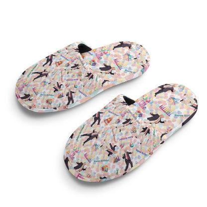 20 Trump Designs, Children's Cotton Flannel Slippers