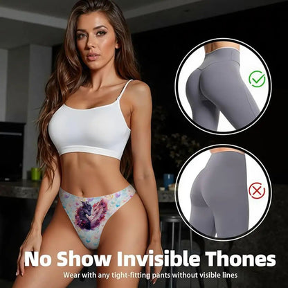 Women’s Polyester Thong, Panties, Underwear - Dragon Love