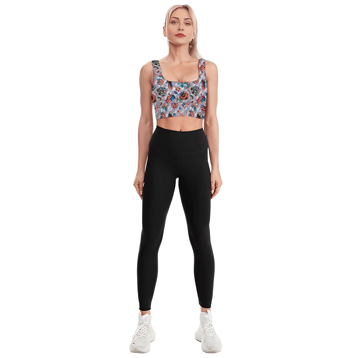 8 Patriotic Designs, Traditional Sports Bra, Yoga Top