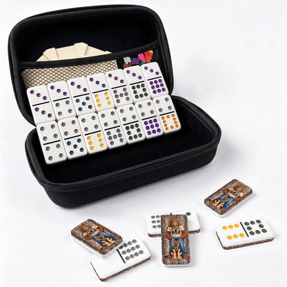 Bigfoot & Dog Double 12 Mexican Train Dominoes Set