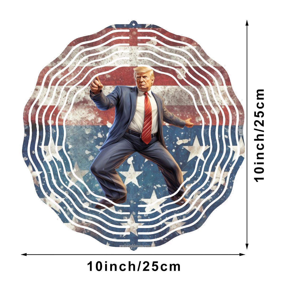 Donald Trump Dance, US Made Hanging Metal 3D Wind Spinner, Ornament - MADE IN USA