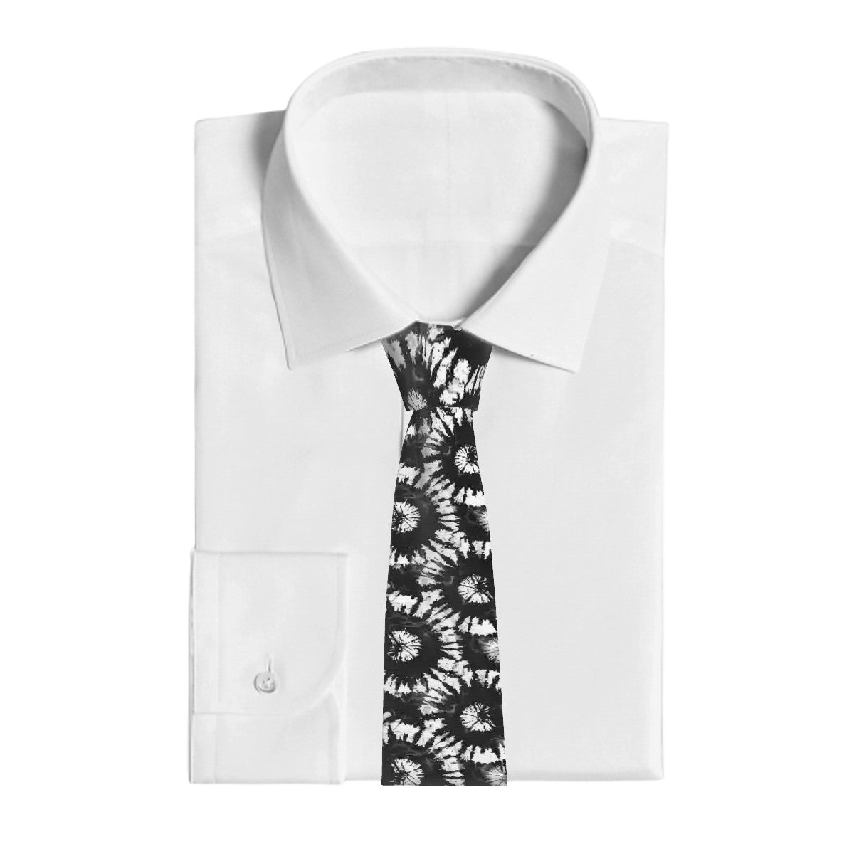 Black Tie Dye, Silky Polyester Dapper Neck Tie