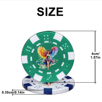 Fairies 10 Piece Poker Chips Set