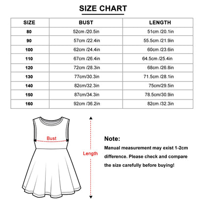 Sasquatch Themed Girls Polyester Sleeveless Dress