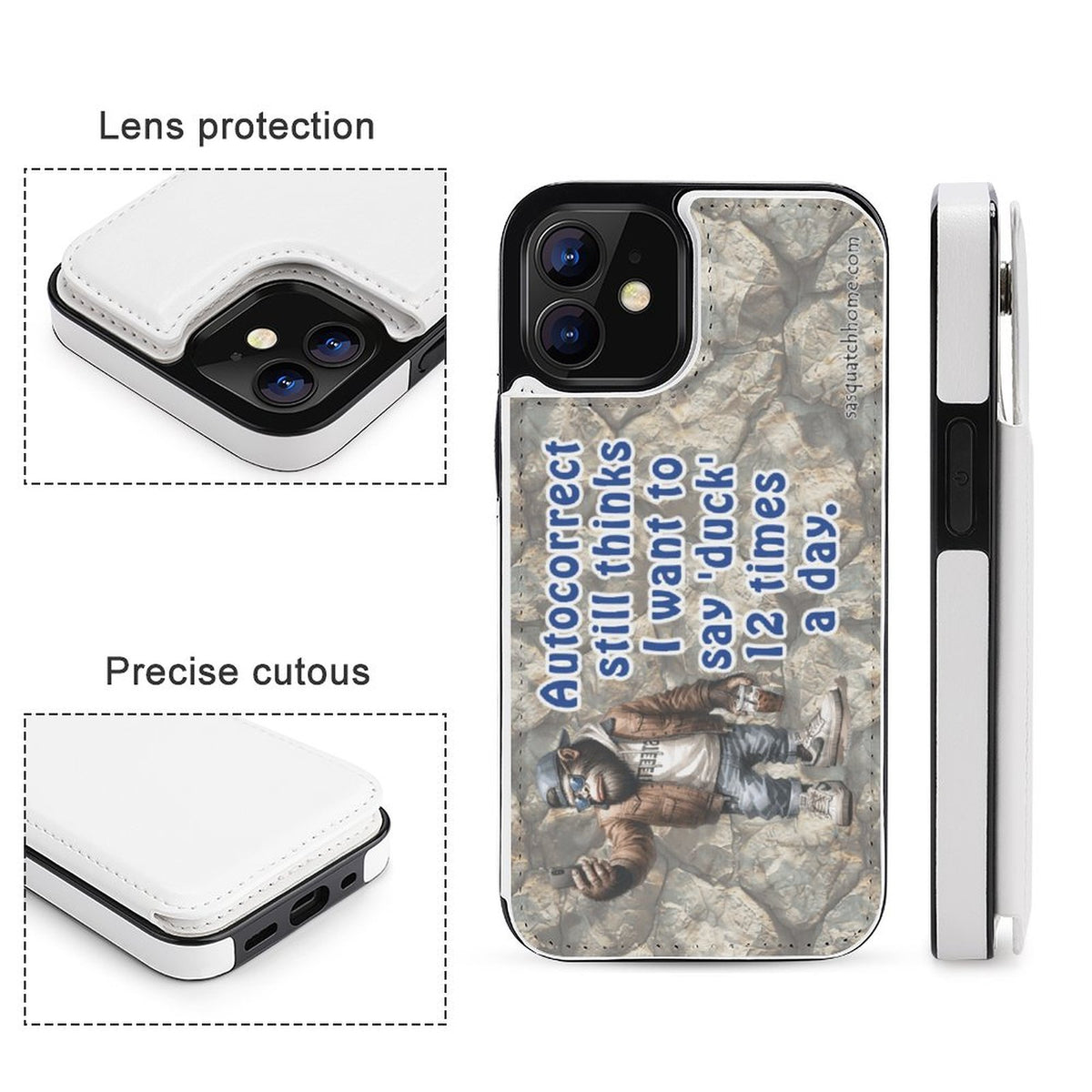 iPhone 12 Series Cell / Mobile phone Flip wallet case- , "Autocorrect.."