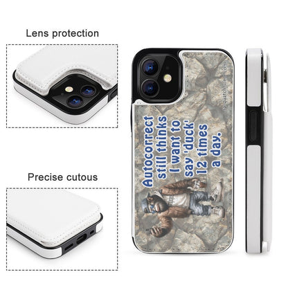 iPhone 12 Series Cell / Mobile phone Flip wallet case- , "Autocorrect.."