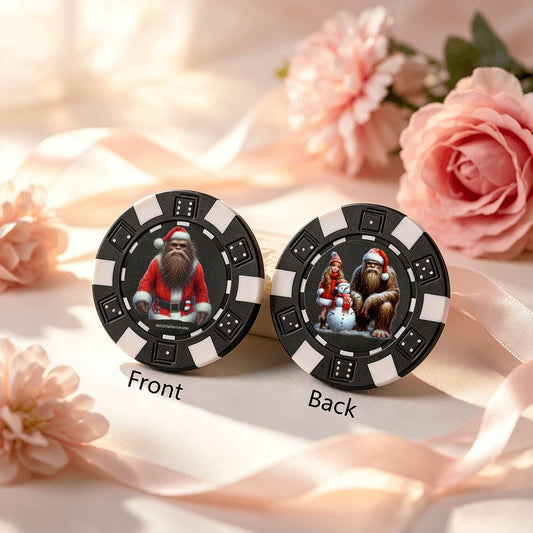 Sasquatch Santa 10 Piece Poker Chips Set