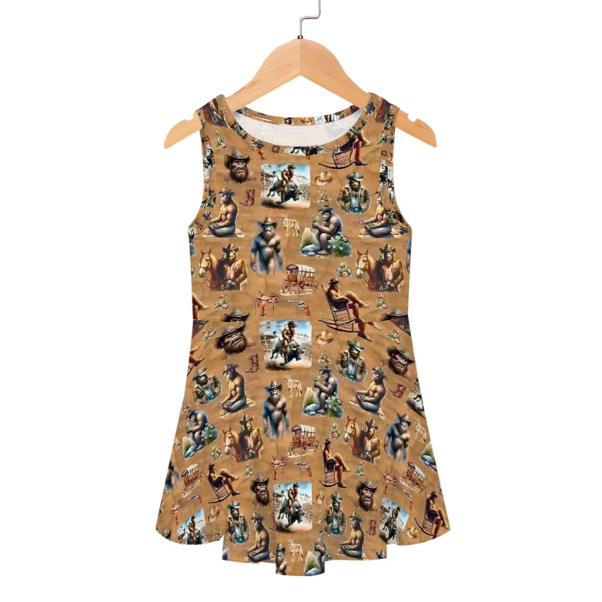 10 Bigfoot / Sasquatch Designs, Girl’s Sleeveless Dress