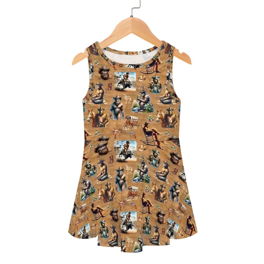 10 Bigfoot / Sasquatch Designs, Girl’s Sleeveless Dress