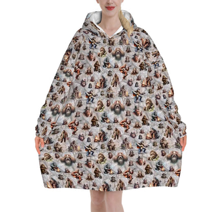 Adult Blanket Hoodie - Bigfoot, Sasquatch hoodie, hoodie