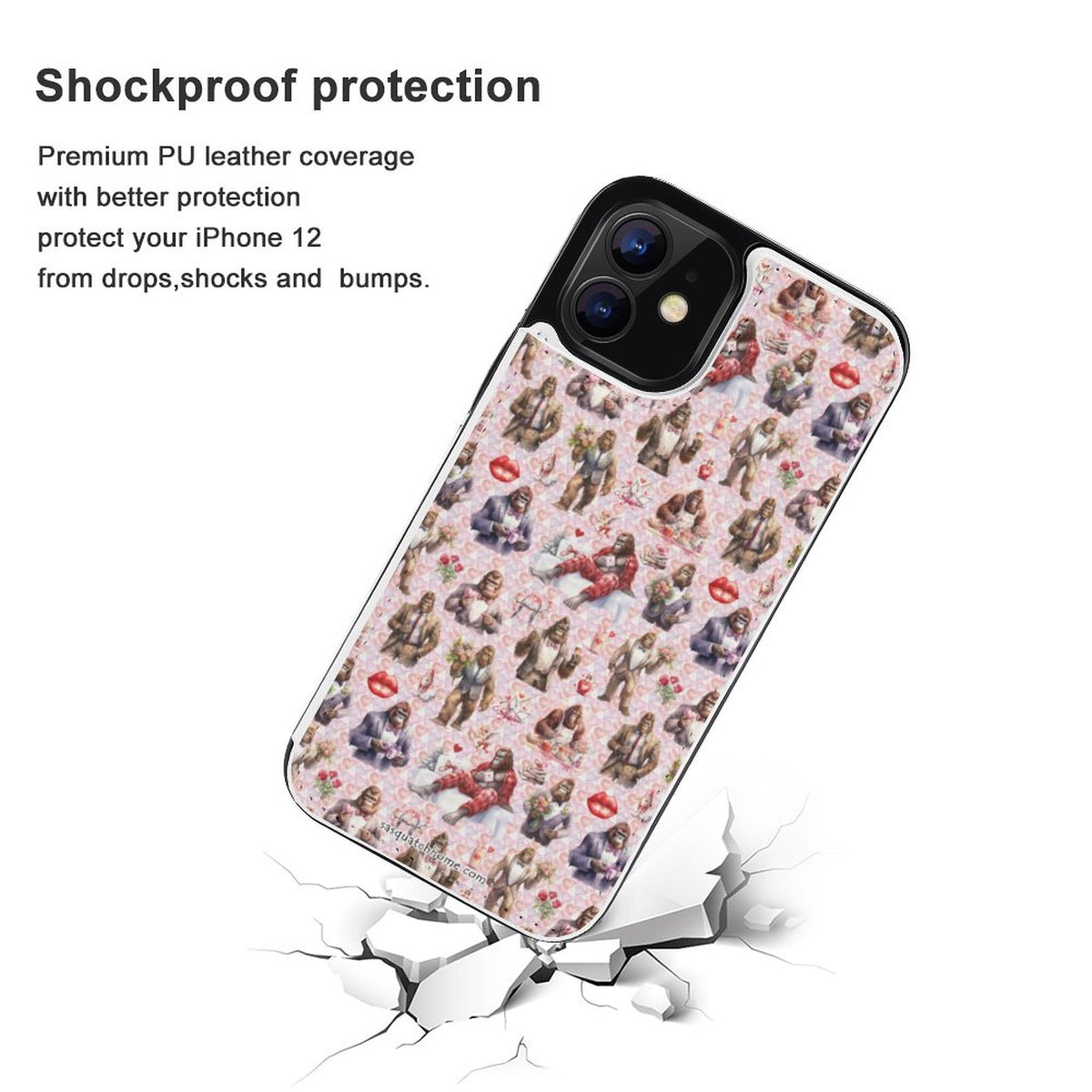 iPhone 12 Series Cell / Mobile phone Flip wallet case - 20 Bigfoot Sasquatch Designs