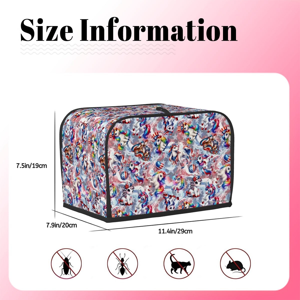8 Patriot Designs, 2 Slice Toaster Cover