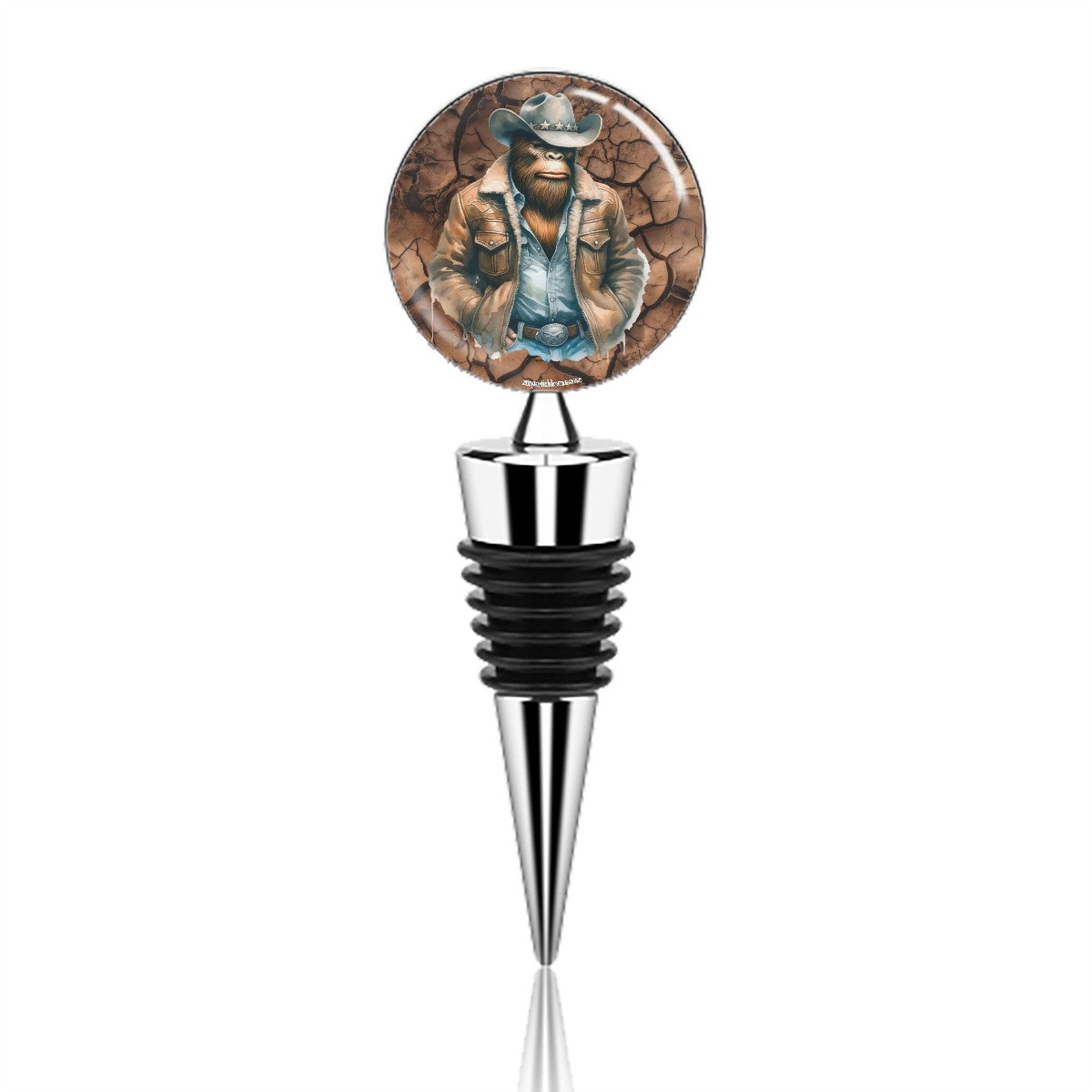 Cowboy Bigfoot / Sasquatch Wine Bottle Stopper