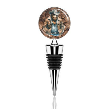 Cowboy Bigfoot / Sasquatch Wine Bottle Stopper