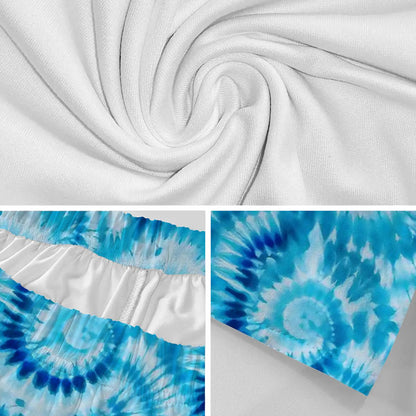 10 Tie Dye Designs, Men’s Polyester, pocketed, pajama Shorts
